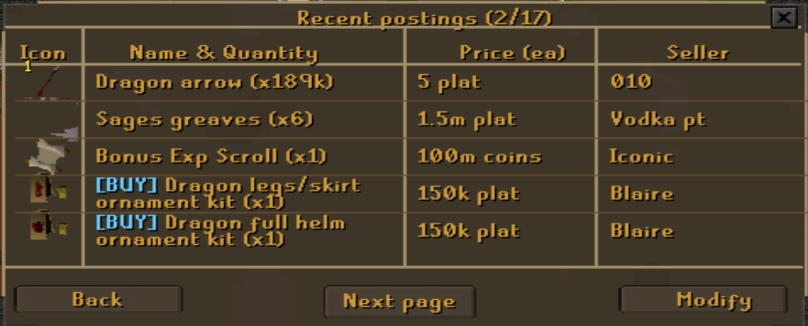 Marketplace Listings