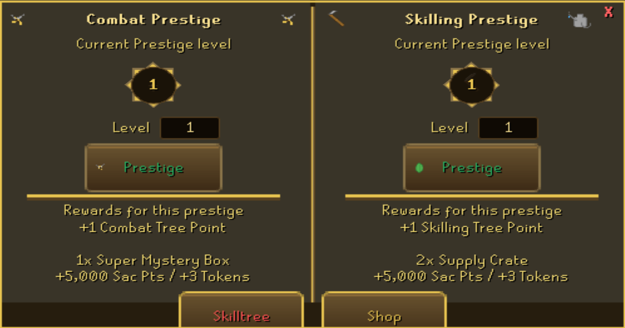 Prestige System